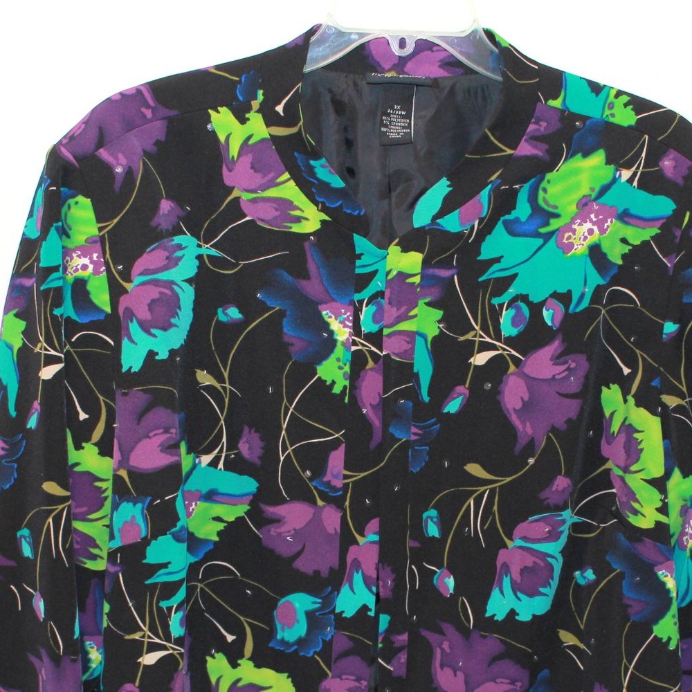 Maggie Barnes, 3X, Floral Jacket